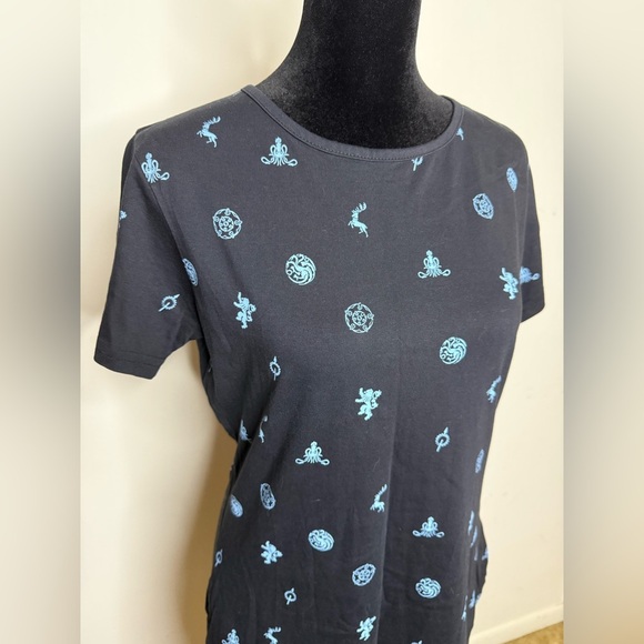 Game of Thrones dress, nightgown short sleeve 100% cotton, pockets lightweight - Picture 2 of 7
